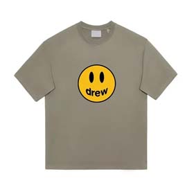 Drew Smiley Gesicht Buchstaben kurzärmeliges T-Shirt(23 Stile)-1830  