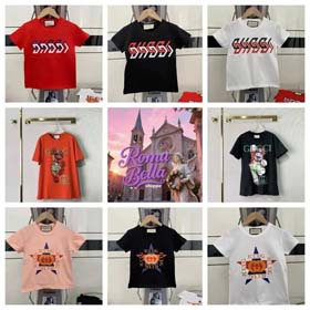 GUCCI Modevolle kurzärmelige T-Shirt-Tops mit verschiedenen Prints-2003  