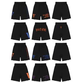 Veron Jerry Big V Buchstabe Druck Baumwolle Terry Casual Shorts-2490  