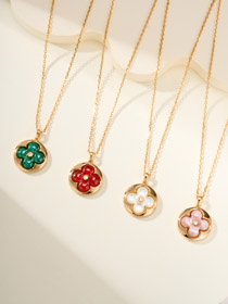 Louis Vuitton LV Vierblatt Kleefer Diamant Halskette-3783  