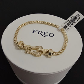 Feiden Voll Diamant Diamant Pferdeschuh Schnalle Armband-3997  