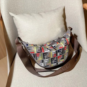 FENDI verstellbarer Schultergurt Reißverschluss FF gestickte Schulter Crossbody Tasche (39 Stile) -2  