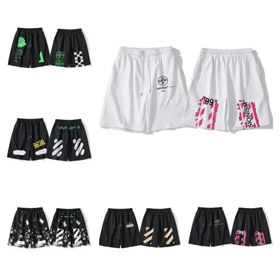 OFF-WHITE Solid gedruckte Sportshorts-2877  