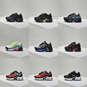 Nike NK Air Max Plus Low-Top, Volllänge Dämpfung Spitzenschuhe für Kinder-4095  